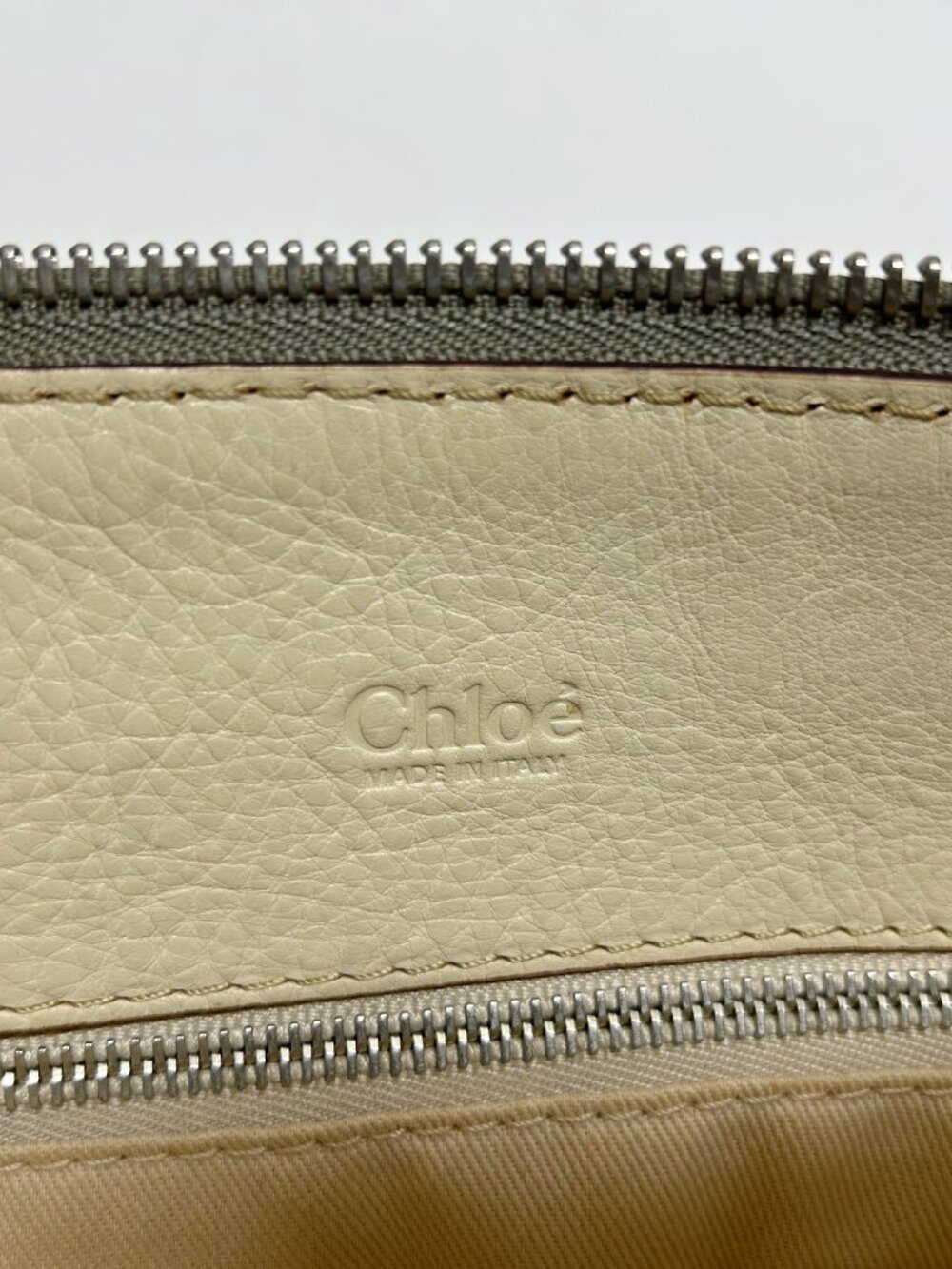 Chloe Cream Leather Satchel Handbag - Picture 8 of 9